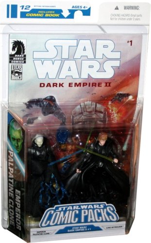 Star Wars Comic Packs EMPEROR PALPATINE CLONE & LUKE SKYWALKER Star Wars Dark Empire #1 Action Figures & Comic Book Set