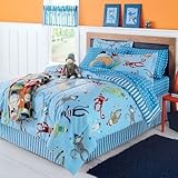 Jumping Monkeys Kids Twin Comforter Set (6 Piece Bed In A Bag)