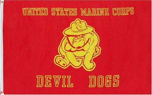 Marine "Devil Dogs" MILITARY Flag - 3 foot by 5 foot Polyester (NEW)