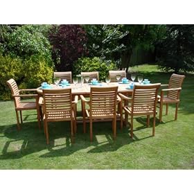 Buy Teak Garden Furniture Westminster 17 Piece Teak Garden Furniture Dining Set