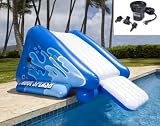 INTEX Kool Splash Inflatable Swimming Pool Water Slide + Quick Fill Air Pump
