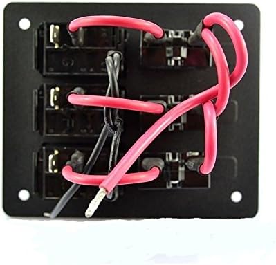 3 Gang Aluminum Led Splashproof Rocker Switch Panel+circuit Breaker Marine/boat