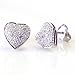 0.2 Carat 14KWG Diamond Heart Earrings