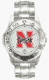 Nebraska Cornhuskers Gameday Sport Ladies' Watch with a Metal Band