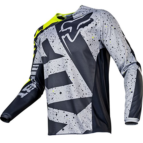 Fox Racing 180 Nirv Men's Off-Road Motorcycle Jerseys - Grey/Yellow