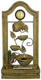 Alpine CAN122 Wall Fountain with Antiqued Clock