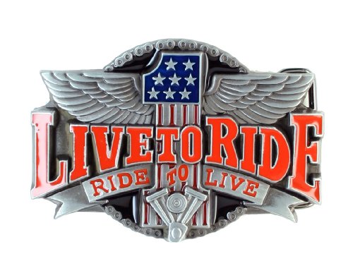Live to Ride Motorcycle Belt Buckle