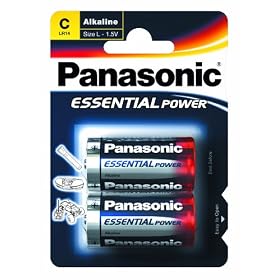 Panasonic - Essential Power Standard -2 piles C alcalines LR14E (Import Royaume Uni)