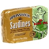 Brunswick Sardine in Olive Oil, 3.75-Ounce Cans (Pack of 25)