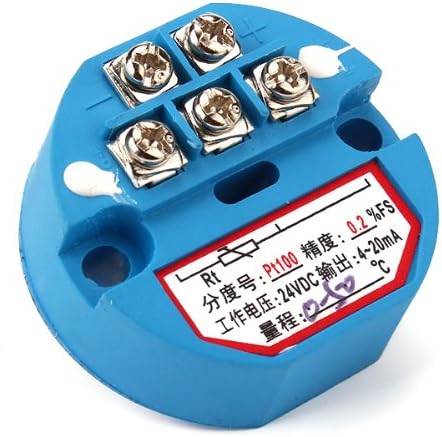 RTD PT100 Temperature Sensors Transmitter 0 to 50?DC 24V Blue Plastic