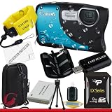 Canon PowerShot D20 Waterproof Digital Camera (Blue) 8GB Package 1