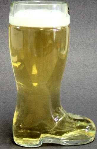 Medium 17 Ounce (.5 Liter) German Glass Beer Boot
