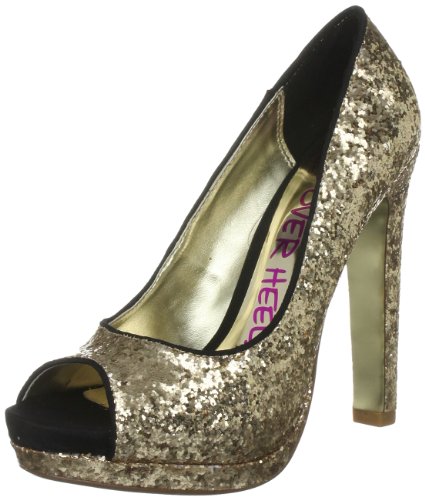 Head Over Heels Women's Mirah Pale Gold Platforms A11L/Pu97/Ocf0004 4 UK