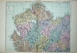 1881 MAP NORTH EAST IRELAND BELFAST DUBLIN DUNDALK BAY