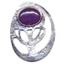 Sterling Silver Lavender Chalcedony Tree of Life Brooch by Suz Andreasen, MADE IN AMERICA