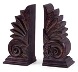 Pack of 2 Classical Greek Acanthus Wooden Bookends