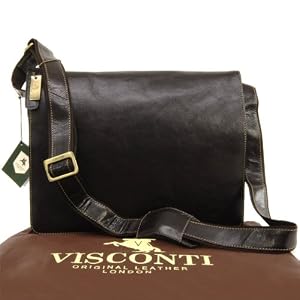 Visconti Leather Messenger Bag A4 Workplace - 18548