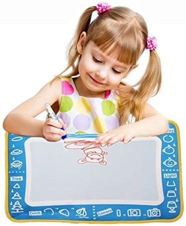Aqua Doodle Drawing Mat Magic Pen Educational Toy 2-5 Years Kids: 1 Mat+ 1 Water Drawing Pen Size 45x30 Cm