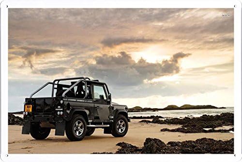 Vehicle Automobile Motor Car 26067 Land Rover Defender Tin Sign Metal Poster Plate (20x30cm) By Auto TinSign