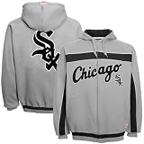 Chicago White Sox Ash Felt Applique Full Zip Hoody Sweatshirt
