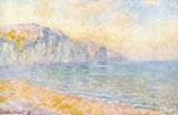Ready to hang paintings on stretched canvas - Claude Monet - 24 x 16 inches - Cliffs at Pourville...