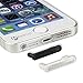 PortPlugs for iPhone 5, 5s, 5c -Silicone Anti Dust Plugs; 2-in-1 Design Protects Lightning & Headphone Jacks Against Dirt, Sand & Splashes [Set of 5] (Clear)