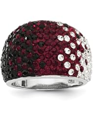 Sterling Silver Swarovski Elements Atlanta Spirit Domed Ring