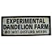 EXPERIMENTAL DANDELION FARM - DO NOT DISTURB WEEDS Tin Outdoor Vintage Style Garden S...