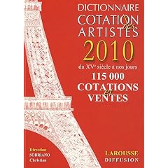 Dictionnaire Cotation des artistes 2010