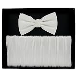 Men`s White Evening Scarf & Bow