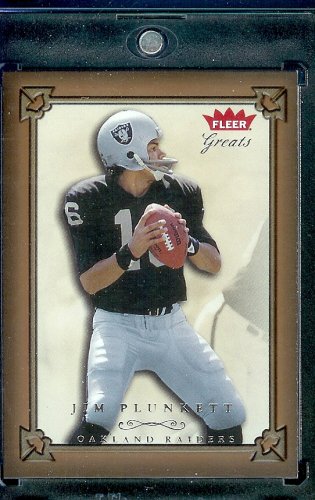 2004 Fleer Greats of the Game Football Card # 38 Jim Plunkett Oakland Raiders -Mint Condition - Shipped In Protective Screwdown Case!