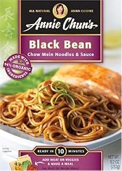 Annie Chun's Black Bean Chow Mein Noodles & Sauce, 8.2-Ounce Boxes (Pack of 6)