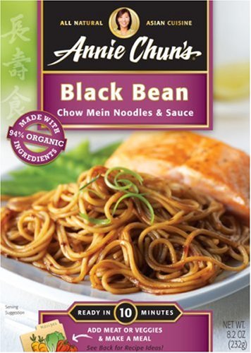Annie Chun's Black Bean Chow Mein Noodles & Sauce, 8.2-Ounce Boxes (Pack of 6)