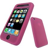 igadgitz Silikon Hülle Etui Case Schutzhülle Tasche in Pink Rosa für Apple iPhone 3G & 3GS 8gb, 16gb & 32gb + Display Schutzfolie