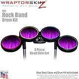 Fire Purple Skin by WraptorSkinz fits Rock Band Drum Set for Nintendo Wii, XBOX 360, PS2 & PS3 (DRUM