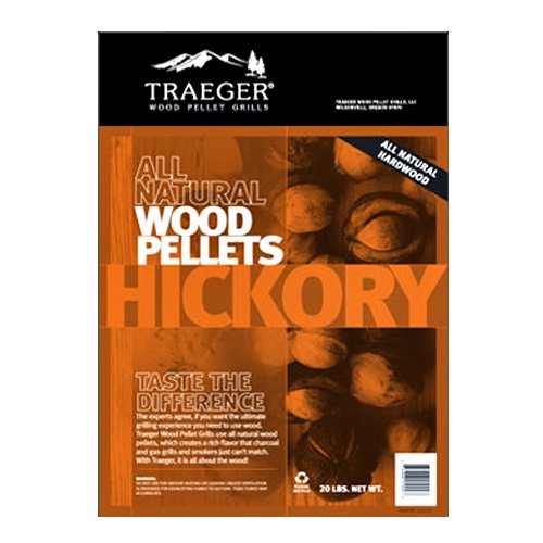 Traeger PEL304 Hickory Barbeque Pellets, 20-Pound