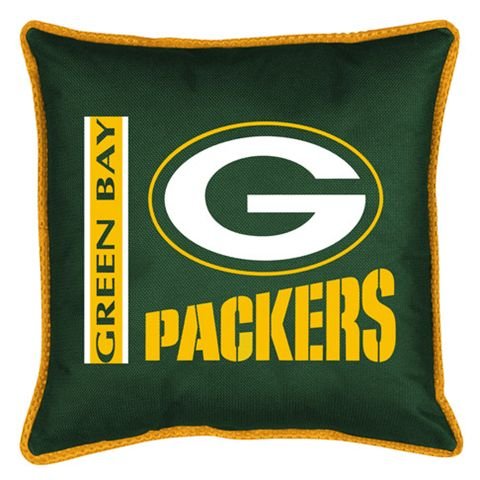 Green Bay Packers Throw Bed Pillow 17 x 17