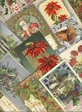 50 Beautiful Vintage Antique Christmas Postcards-2 Santas