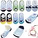 Yshare® 5 Pairs Boys 6-24 Month Cartoon Baby Toddler Anti Slip Skid Low Cut Boat Socks + Gift Bangle , No Show Newborn Socks