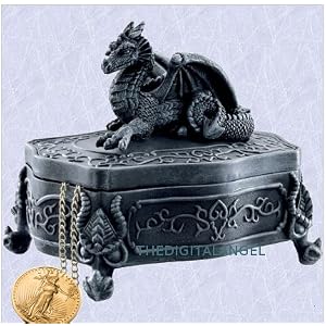 Gothic Medieval Dragon Lidded Jewelry Box (The Digital Angel)
