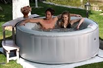 AQUA JET SPA IMPERIAL DELUXE SYNTHETIC SILVER PORTABLE INFLATABLE HOT TUB JACUZZI