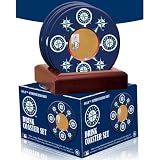Seattle Mariners Coasters w Game Used Dirt - Set of 4