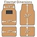 OxGord 4 Piece Luxe Carpet-Floor-Mats Set for Car - Rubber-Lined All-Weather Heavy-Duty Protection for All Vehicles, Brown