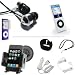 DreamBargains Premium Nano 4th Generation 8GB 16GB Accessory Bundle Kit - Protective Silicone Sleeve - White + Adjustable Sport Armband - Black + Screen & Click Wheel Protector Film + Travel Charger - White + Car Charger - White + Durable Metallic Sound Isolating In-Ear Earbud Earphones - Black + Neckstrap - Black + Adjustable Windshield Mount - Black