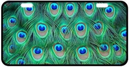 Custom Peacock With Lots Of Feathers Pattern Metal License Plate for Car 11.8" X 6.1"