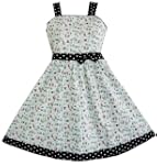Sunny Fashion Robe Fille Vert Arbre A...