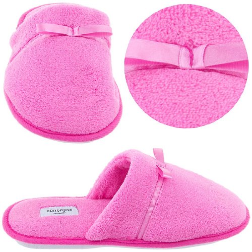 Pink Slip On Slippers with Bow for Women
