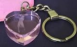 Crystal Laser Engraving Pink Female Golfer Keychain Key ... thumbnail