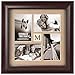 Malden International Designs Barnside Portrait Gallery Personalized Textured Mat Picture Frame, 4 Option, 4-4x6, Walnut