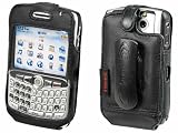 PREMIUM ELITE LAMBSKIN LEATHER CASE (With 2 Interchangable Optional Belt Clips) for RIM BLACKBERRY 8300 CURVE - Retail Packaging